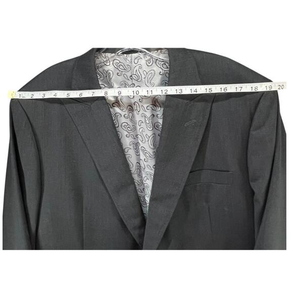 Elevee Bespoke Scabal Wool Sport Coat Jacket Approx 44R Surgeon Cuffs Peak Lapel - Picture 8 of 16